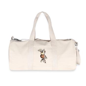 Abenteuerlustiger Affe - Recycelte Canvas-Sporttasche von Stanley/Stella - Naturweiß - Vorne