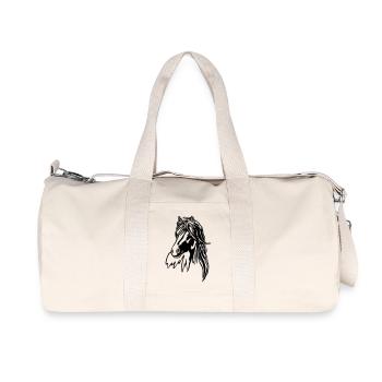 Tête de cheval - Sac de sport en toile recyclée Stanley/Stella - blanc naturel - Devant