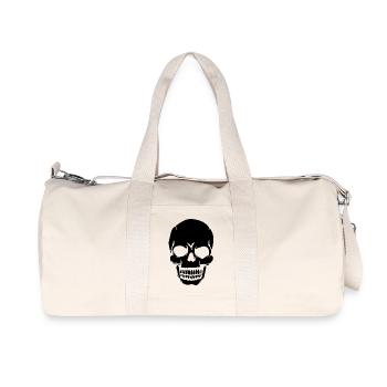 Skull White Skull Design - Recycled Canvas Sports Bag by Stanley/Stella - natural - Front