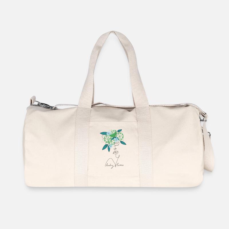Lady Lime Lineart Design - Sac de sport en toile recyclée Stanley/Stella - blanc naturel