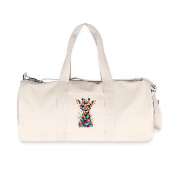 Girafe cool - Sac de sport en toile recyclée Stanley/Stella - blanc naturel - Devant