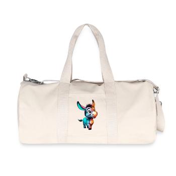 Esel Esel Schnuller Maultier - Recycelte Canvas-Sporttasche von Stanley/Stella - Naturweiß - Vorne