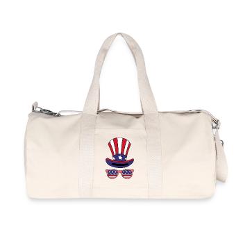 Das ist Amerika! - Recycelte Canvas-Sporttasche von Stanley/Stella - Naturweiß - Vorne