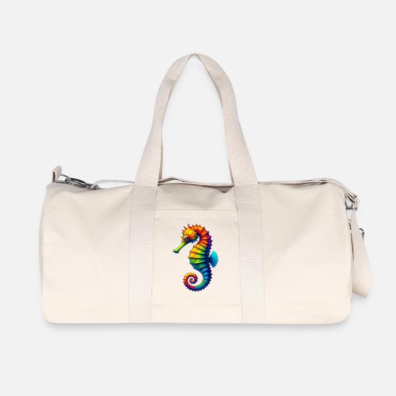 Seepferdchen - Recycelte Canvas-Sporttasche von Stanley/Stella - Naturweiß