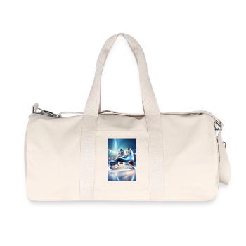 Patins à glace bleus - Sac de sport en toile recyclée Stanley/Stella - blanc naturel - Devant