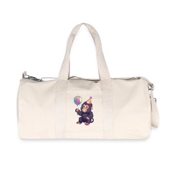 Gorilla Birthday Baby - Recycled Canvas Sports Bag by Stanley/Stella - natural - Front