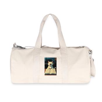 Cute kitten sings - Recycled Canvas Sports Bag by Stanley/Stella - natural - Front