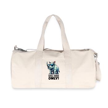nashorn comic - Recycelte Canvas-Sporttasche von Stanley/Stella - Naturweiß - Vorne