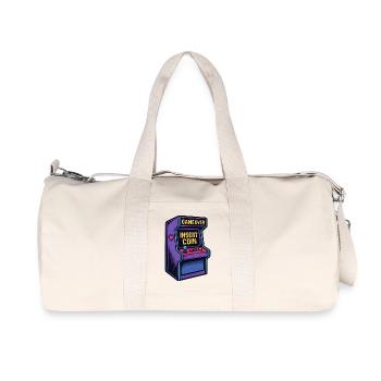 Insérer une pièce de monnaie – Retro Arcade Vibes - Sac de sport en toile recyclée Stanley/Stella - blanc naturel - Devant