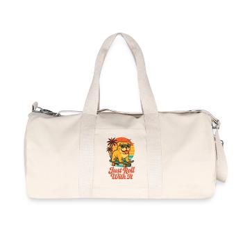 Bulldog skateboards at sunset - Recycled Canvas Sports Bag by Stanley/Stella - natural - Front
