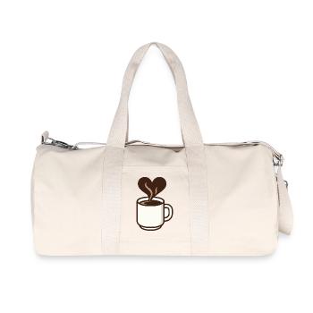 Heart-shaped coffee dream - Recycled Canvas Sports Bag by Stanley/Stella - natural - Front