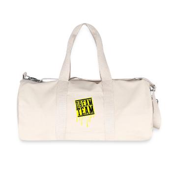 Dream Team - Recycelte Canvas-Sporttasche von Stanley/Stella - Naturweiß - Vorne