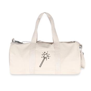 Minimalist Wand Star Magic Line Art - Recycled Canvas Sports Bag by Stanley/Stella - natural - Front
