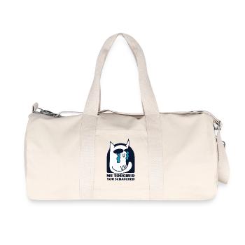 Me Touched You Scratched Sassy Crying Cat - Recycelte Canvas-Sporttasche von Stanley/Stella - Naturweiß - Vorne