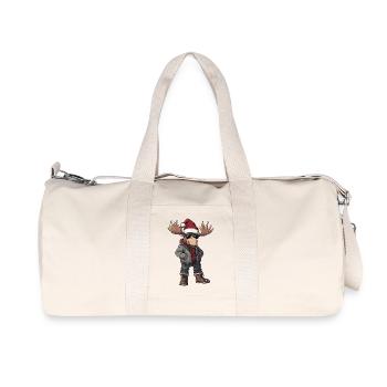 Elch Weihnachten Winter - Recycelte Canvas-Sporttasche von Stanley/Stella - Naturweiß - Vorne
