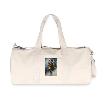 Fairytale Winter: Girl and Tree - Recycled Canvas Sports Bag by Stanley/Stella - natural - Front