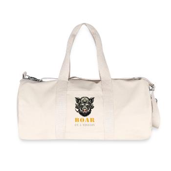 Sanglier sauvage en mission - Sac de sport en toile recyclée Stanley/Stella - blanc naturel - Devant