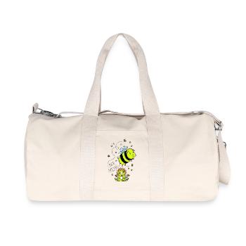 Bee Weird 8th Birthday Guinea Pig Bee - Recycled Canvas Sports Bag by Stanley/Stella - natural - Front