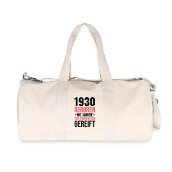 Born in 1930 – Matured to perfection - Recycled Canvas Sports Bag by Stanley/Stella - natural - Front