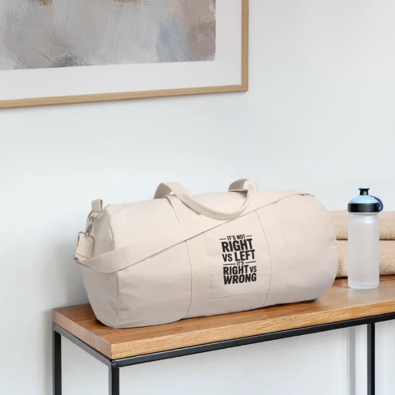 It's Not Right vs Left, It's Right vs Wrong Recycled Canvas Sports Bag by Stanley/Stella