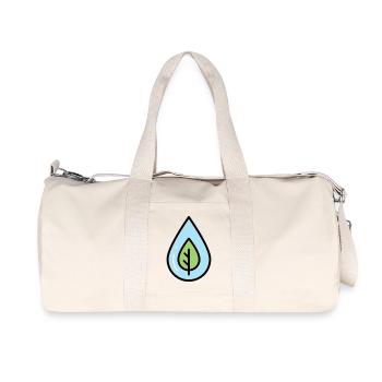 Wassertropfen Blatt Öko - Recycelte Canvas-Sporttasche von Stanley/Stella - Naturweiß - Vorne