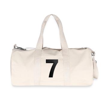 Minimalist Number Seven - Recycled Canvas Sports Bag by Stanley/Stella - natural - Front