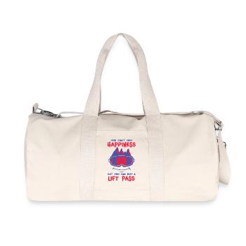Happiness Ski Snowboard Mountains Slope - Recycled Canvas Sports Bag by Stanley/Stella - natural - Front