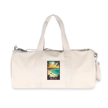 Discover Tulum In Mexico Tropical Paradise - Recycled Canvas Sports Bag by Stanley/Stella - natural - Front