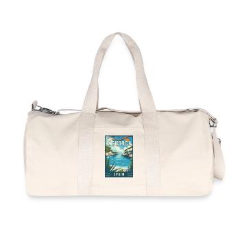 Entdecken Sie Serenity auf Menorca – Spanien - Recycelte Canvas-Sporttasche von Stanley/Stella - Naturweiß - Vorne