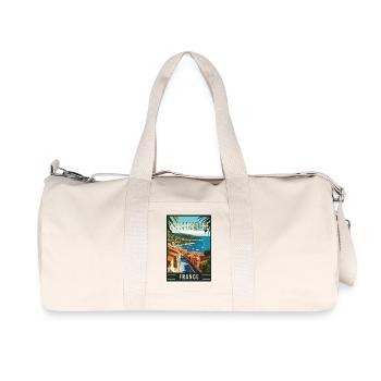 Experience Beauty of Villefranche-sur-Mer France - Recycled Canvas Sports Bag by Stanley/Stella - natural - Front