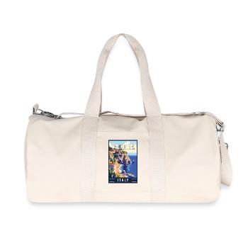 Discover Beauty of Taormina in Italy - Recycled Canvas Sports Bag by Stanley/Stella - natural - Front