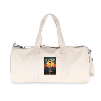 Entdecken Sie das lebendige Daegu in Südkorea - Recycelte Canvas-Sporttasche von Stanley/Stella - Naturweiß - Vorne