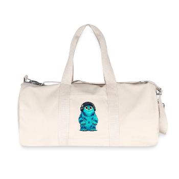 Monster Fluffonster® - DJ Fluffo - Recycled Canvas Sports Bag by Stanley/Stella - natural - Front
