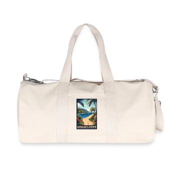 Erleben Sie die Schönheit der Insel Guadeloupe - Recycelte Canvas-Sporttasche von Stanley/Stella - Naturweiß - Vorne