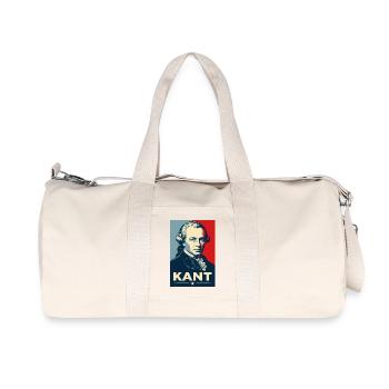 Immanuel Kant Retro Philosopher Portrait - Recycled Canvas Sports Bag by Stanley/Stella - natural - Front