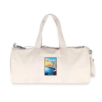 Discover Stunning Chania in Greece - Recycled Canvas Sports Bag by Stanley/Stella - natural - Front