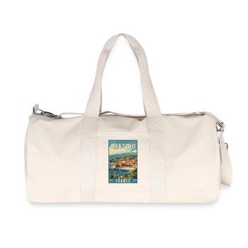 Découvrez Ajaccio France - Paradis méditerranéen - Sac de sport en toile recyclée Stanley/Stella - blanc naturel - Devant
