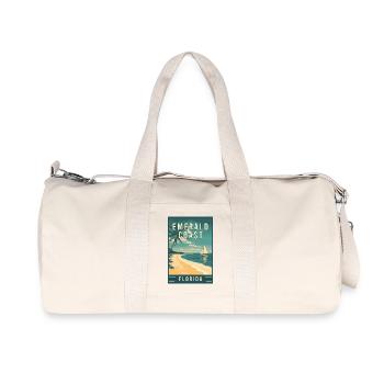 Découvrez la magnifique Côte d’Émeraude en Floride - Sac de sport en toile recyclée Stanley/Stella - blanc naturel - Devant