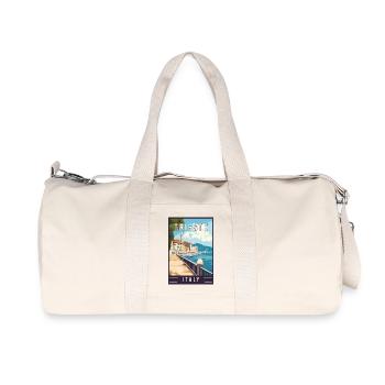 Experience Adriatic Gem Trieste in Italy - Recycled Canvas Sports Bag by Stanley/Stella - natural - Front
