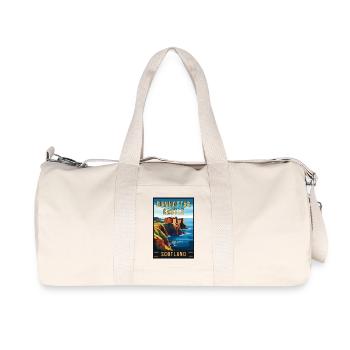 Découvrez le château de Dunnottar Mystique en Écosse - Sac de sport en toile recyclée Stanley/Stella - blanc naturel - Devant