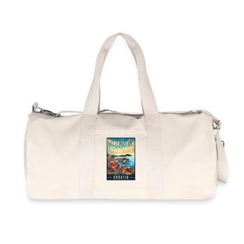 Découvrez Dubrovnik méditerranéen en Croatie - Sac de sport en toile recyclée Stanley/Stella - blanc naturel - Devant