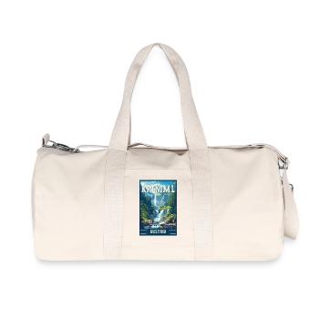 Explore Majestic Krimml Waterfall in Austria - Recycled Canvas Sports Bag by Stanley/Stella - natural - Front