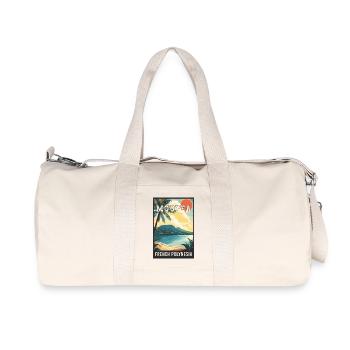 Entdecken Sie tropische Moorea in Französisch-Polynesien - Recycelte Canvas-Sporttasche von Stanley/Stella - Naturweiß - Vorne
