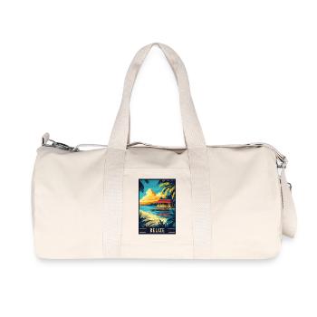 Explore Tropical Paradise of Belize - Recycled Canvas Sports Bag by Stanley/Stella - natural - Front