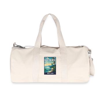 Erleben Sie das Paradies in Koh Samui in Thailand - Recycelte Canvas-Sporttasche von Stanley/Stella - Naturweiß - Vorne