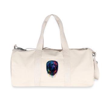 Labrador Pop Art Neon Color Splatter Chien Design - Sac de sport en toile recyclée Stanley/Stella - blanc naturel - Devant