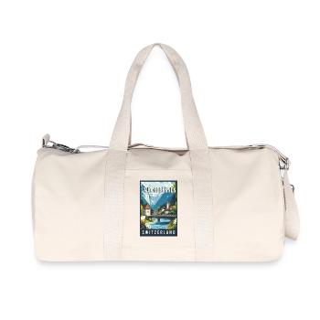 Découvrez les majestueuses Alpes de Lauterbrunnen, Suisse - Sac de sport en toile recyclée Stanley/Stella - blanc naturel - Devant