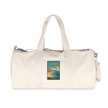 Experience French Riviera and Cannes in France - Recycled Canvas Sports Bag by Stanley/Stella - natural - Front