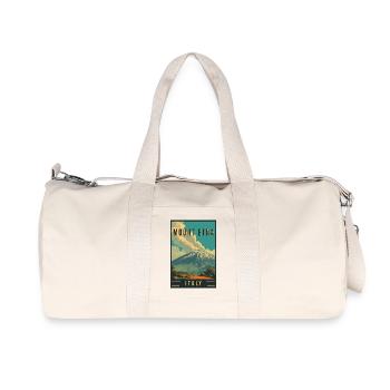 Explore Volcano Adventure and Mount Etna in Italy - Recycled Canvas Sports Bag by Stanley/Stella - natural - Front