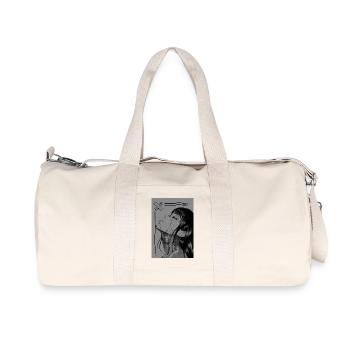 Mechanischer Traum in Schwarzweiß - Recycelte Canvas-Sporttasche von Stanley/Stella - Naturweiß - Vorne